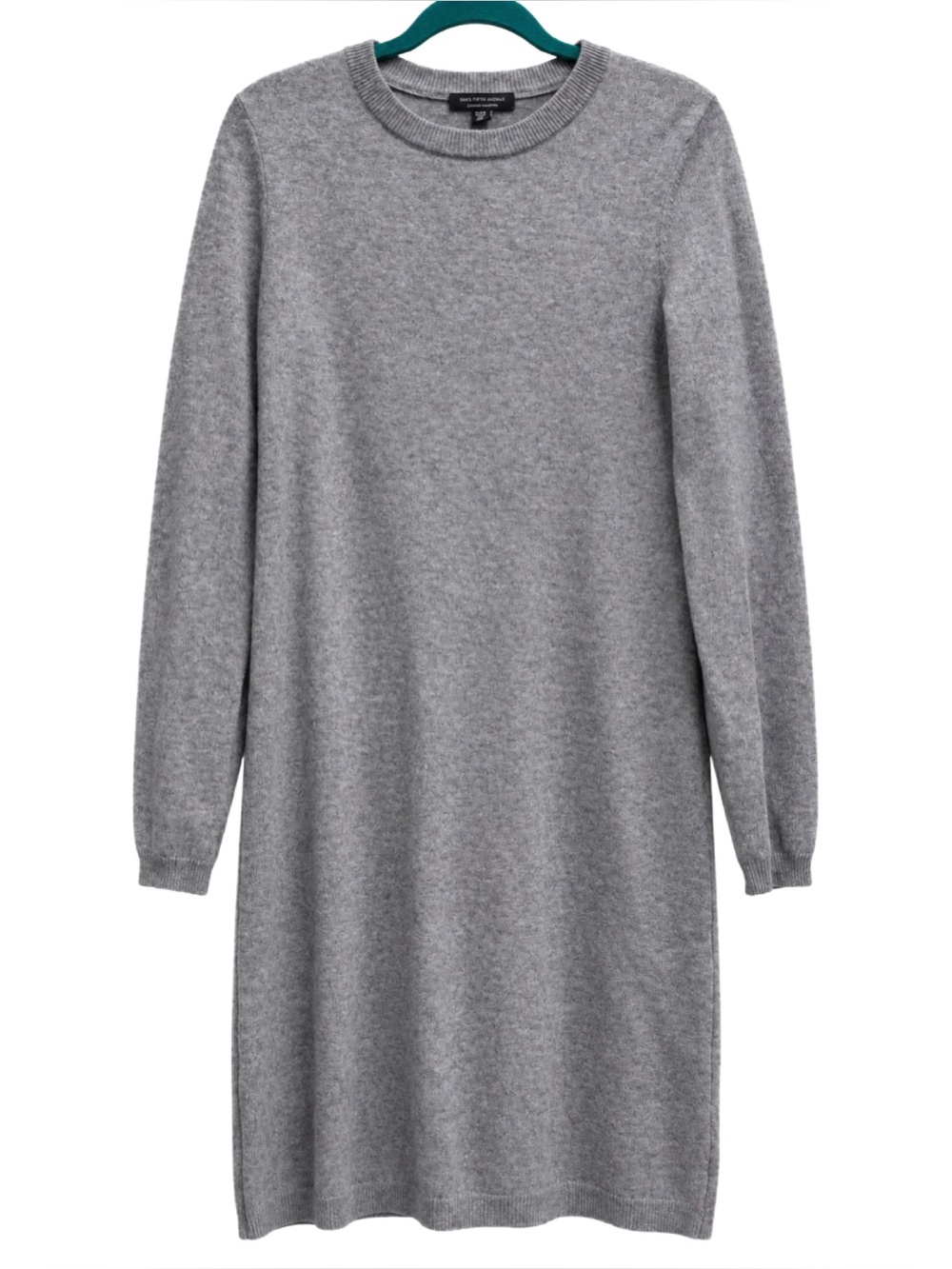 100% Cashmere Saks Fifth Avenue Gray Sweater Dress Size M